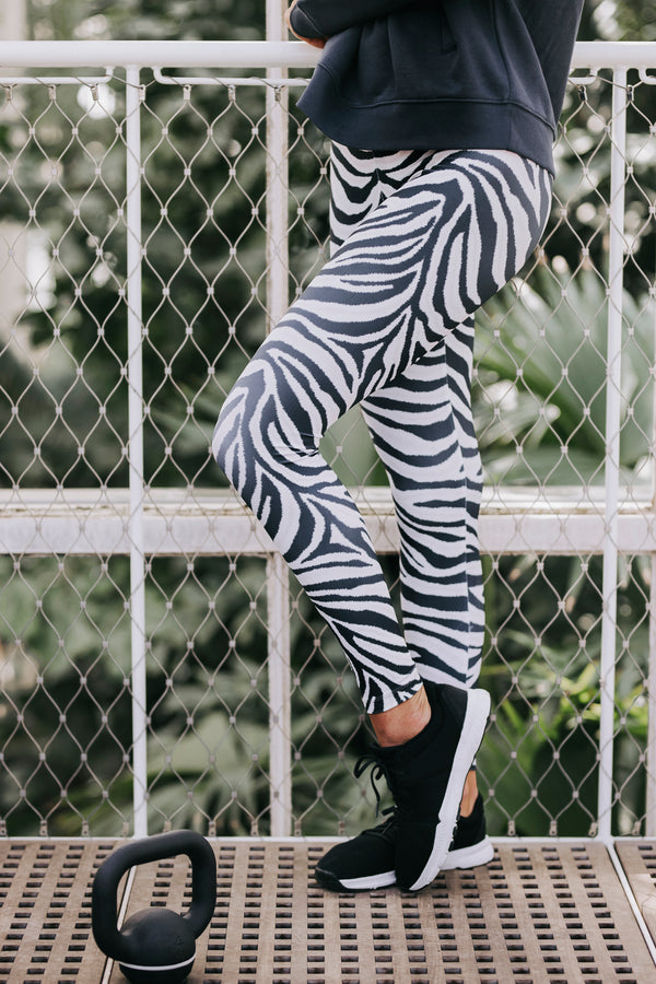 Natural Zebra High-Waisted Tights